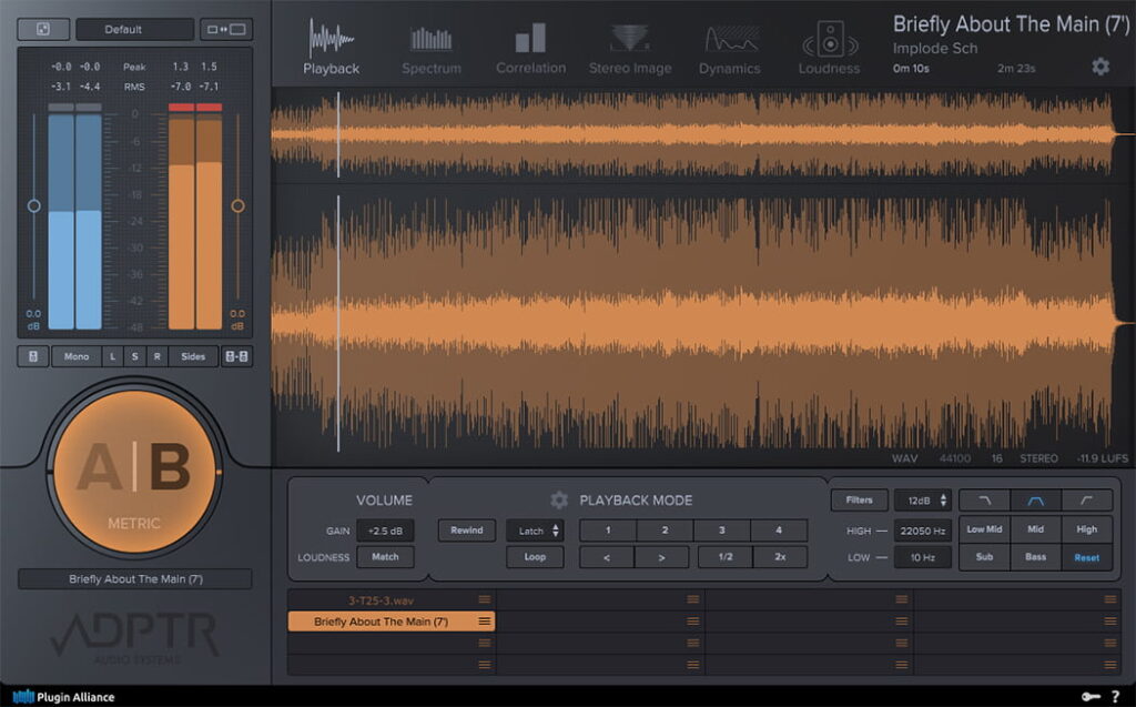 ADPTR Audio & Plugin Alliance - Metric AB Torrent v1.4.0 VST, VST3, AAX x64 [Win]
