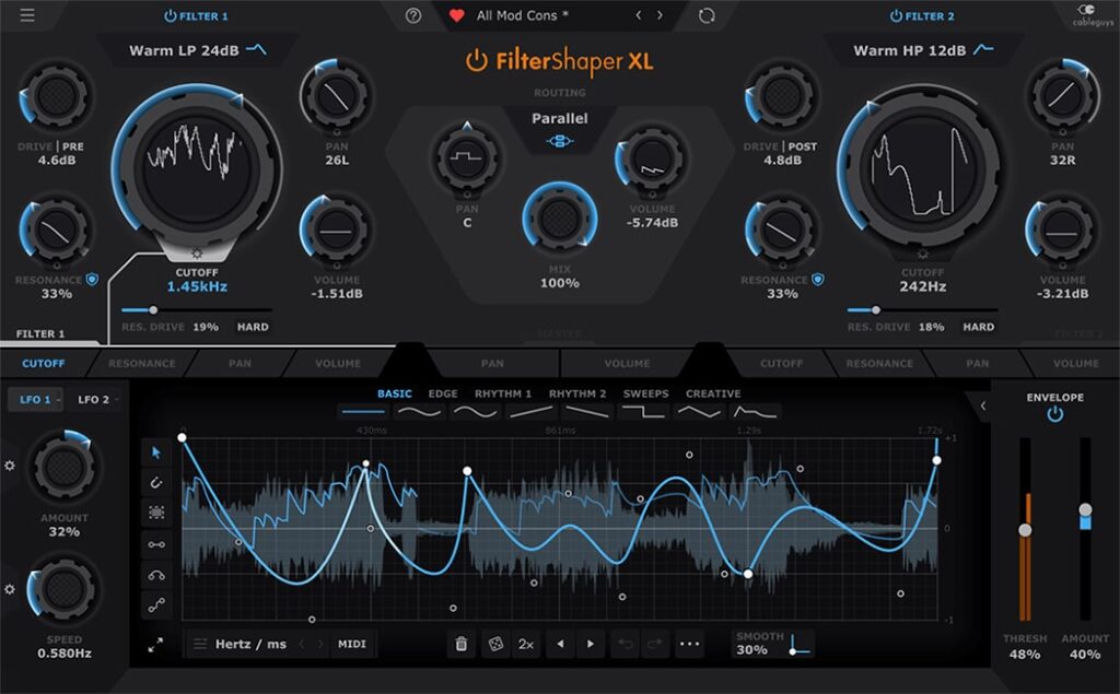 Cableguys - FilterShaper XL Torrent v1.0 VST, VST3, AAX x64 [Win]