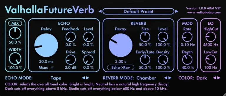 Valhalla DSP - Valhalla FutureVerb Torrent v1.0.0.8 VST, VST3, AAX x64 [Win]