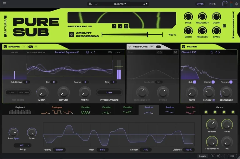 Arturia - Pure SUB Torrent v1.0.0 STANDALONE, VSTi, VSTi3, AAX, AUi x64 [Win, Mac]