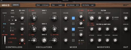 AIR Music Technology - Mini D Torrent v1.1.0 STANDALONE, VSTi, VSTi3, AAX X64 [Win]