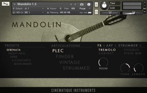Cinematique Instruments - Mandolin Torrent v1.5 (KONTAKT)