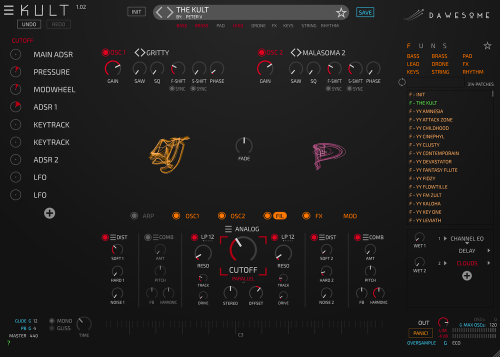 Dawesome - Kult Torrent v1.17 VSTi3, AUi x64 [Win, Mac]